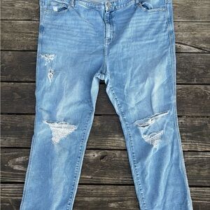 Distressed Light Blue Women’s PLUS SIZE  Jeans size 28 Lane Bryant
